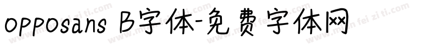 opposans B字体字体转换